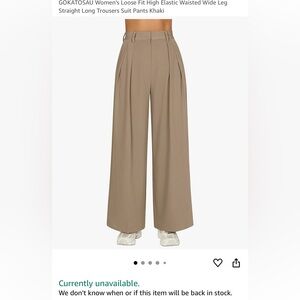 Two for One: Elegant Wide-Leg Women's Pants (Tan and Black)